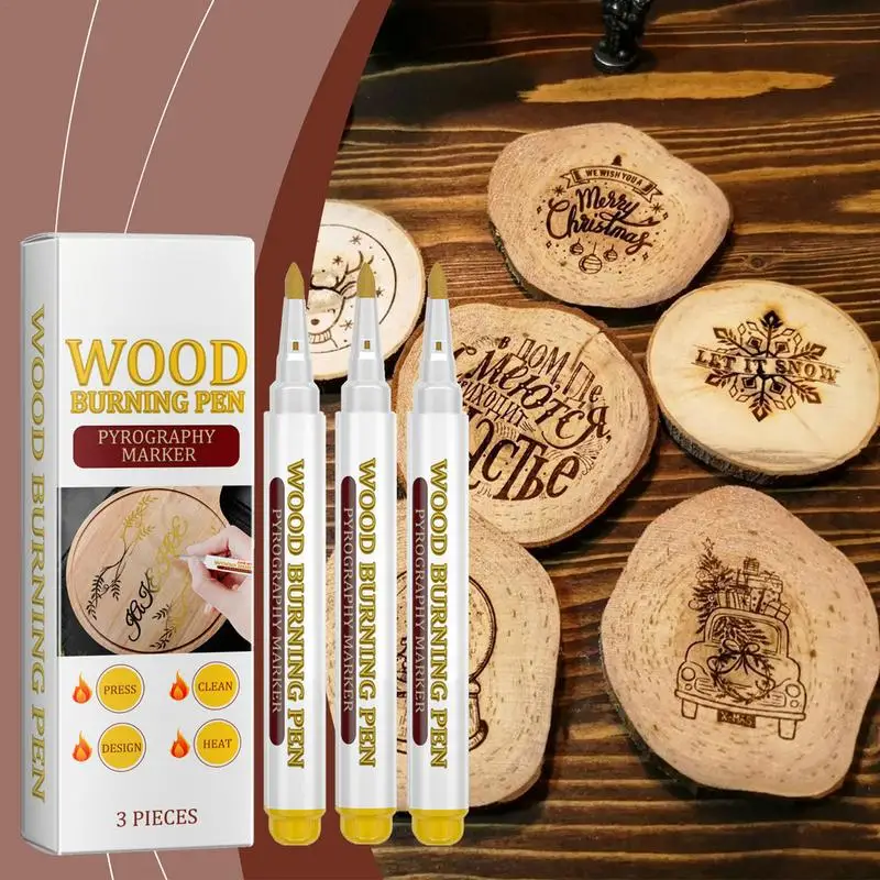 Wood Burning Pen Wood Drawing Scorch Pen Oil-Based Ink Painting Tool For Walnut Basswood Poplar And Birch