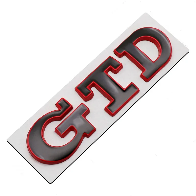 3D Metal Letters Car Rear Trunk Badge GTD Logo Emblem For Volkswagen VW Golf 7 6 5 4 GTD Sticker MK2 MK4 MK5 MK6 MK7 Accessories