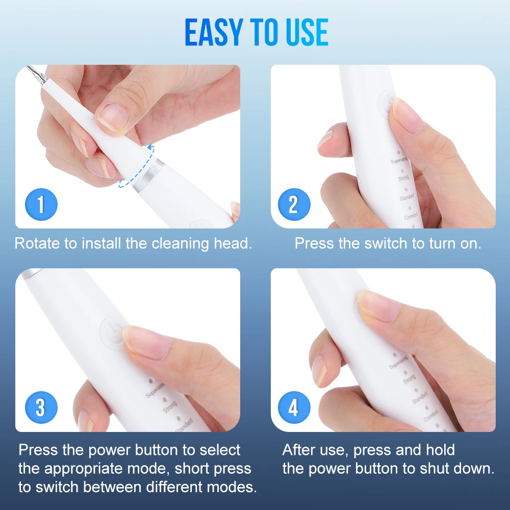 Electric Sonic Dental Scaler Calculus Remover Teeth Cleaner Dental Cleaning Teeth Whitening Toothbrush Tartar Remover Oral Care 5