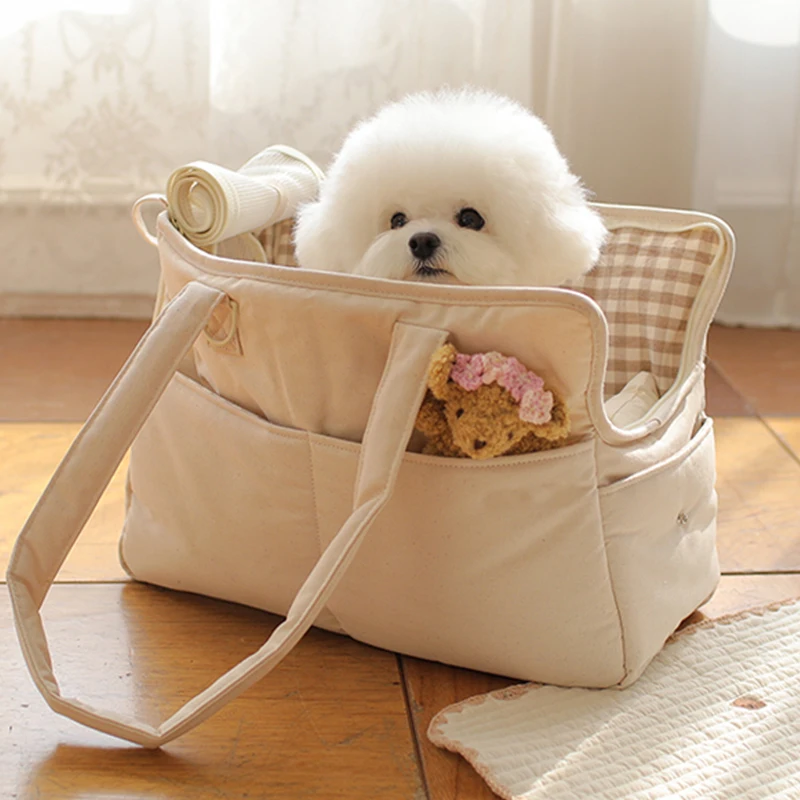 Puppy Dog Bag Portable Pet Carrier Bag One-shoulder Bag Mat Breathable 4KG Load Without Mat Outdoor Transport Bag