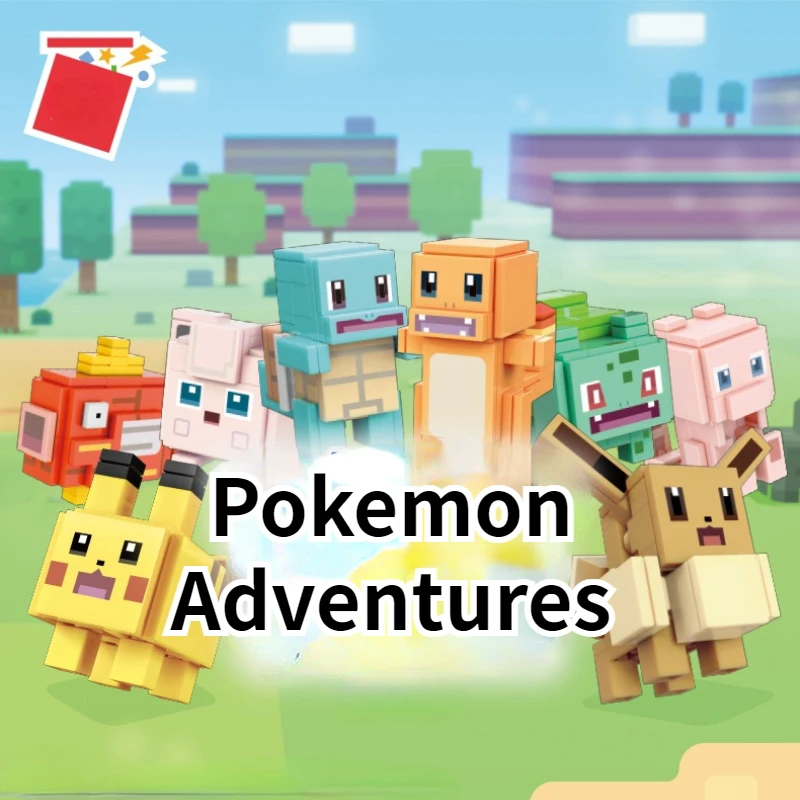 

Pokemon Quest 8 Styles Building Blocks Set Pikachu Mewtwo Jigglypuff Charmander Eevee Squirtle Bulbasaur Anime Toy Figures Gift