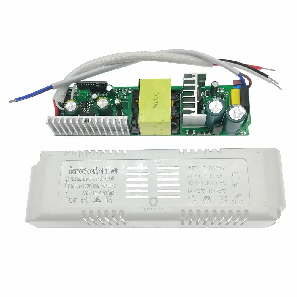 AC110V-220V 18W-108W-150W 출력 24V 2.4G 원격 제어 LED 드라이버 전원 공급 장치 듀얼 컬러 LED 스트립 디밍 색상 변경
