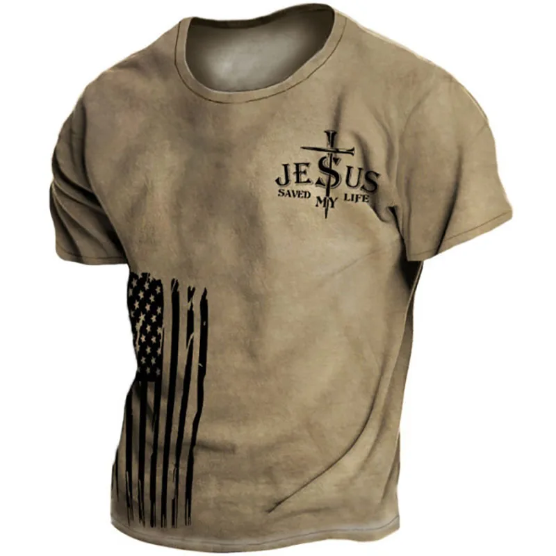 Jesus with Cross Jersey Short-Sleeve T-Shirt – 29:Eleven Design