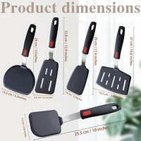 Spatule en Silicone pour Pots antiadhésifs, résistante aux hautes températures, haute qualité, outils de spatule à frire en acier à ressort, ustensiles de cuisine 2