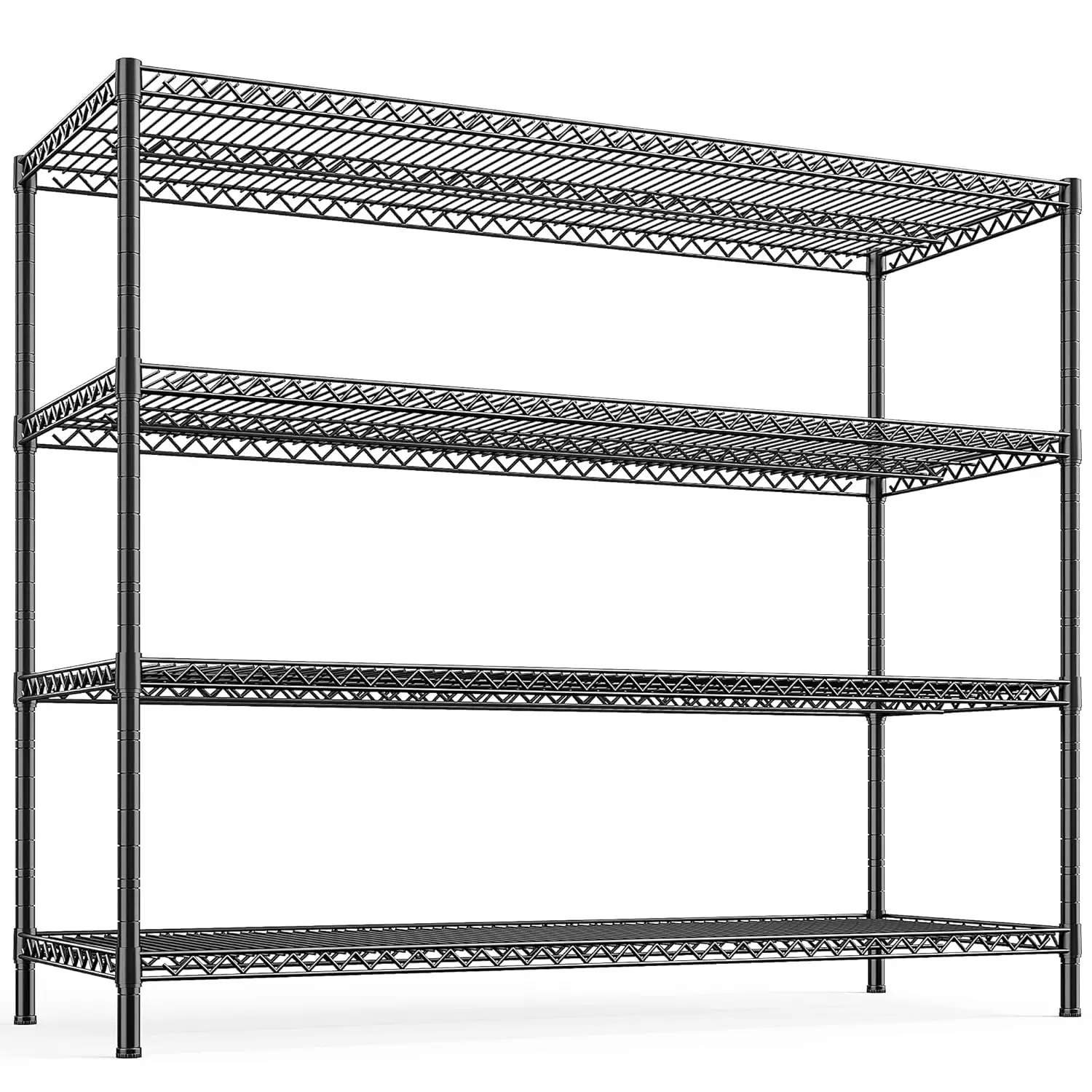 2560LBS Storage Shelves 55.5"W Metal Shelving Unit 4 Tier Wire Shelving