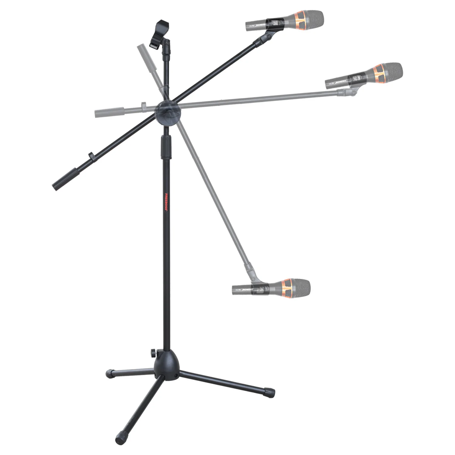 Freeboss Stage Microphone Stand Tripod Floor Mic Support Radio Wireless