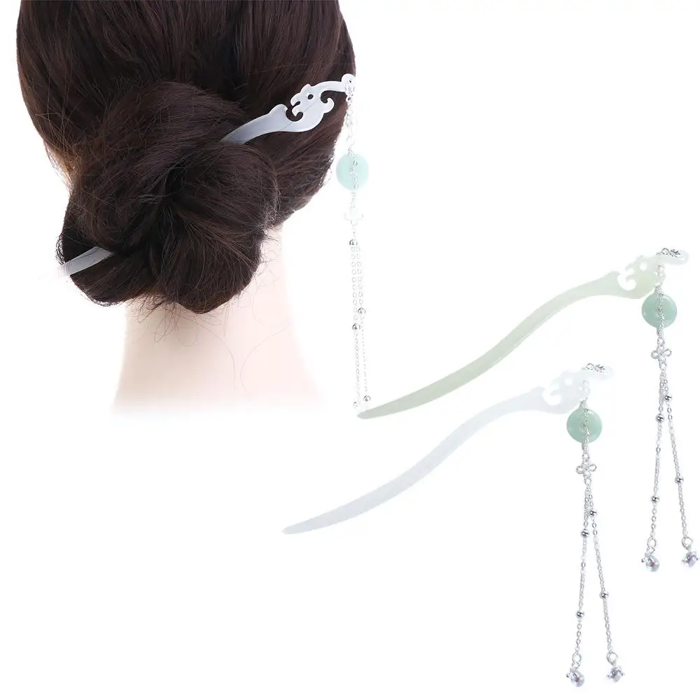 

Headdress Photograph Props Gift Hair Fork Chinese Hairpin Acetic Acid Hair Stick Ping'an Buckle Pendant Women Hair Accessories