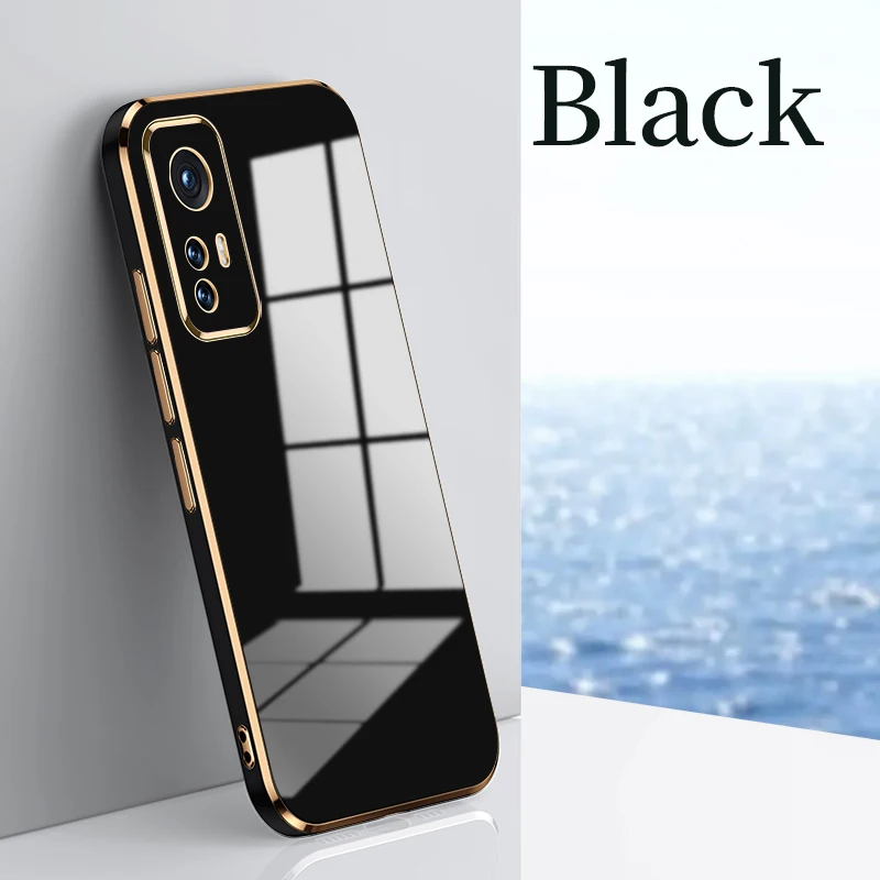 Xiomi 12X Case Luksuslik sirge servaga kaetud tagakaas Xiaomi Mi12 jaoks Xiaomy Xaiomi Mi 12 Pro 12X 5G kaamera kaitse _voghion.com