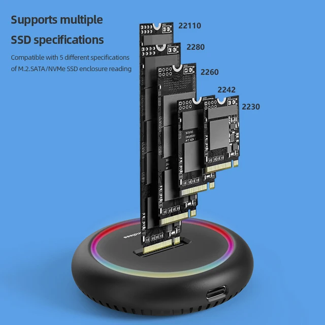 Cofre porta disco duro dual (NVME+NGFF) conexión USB C + USB3.0 UL-HDDM2