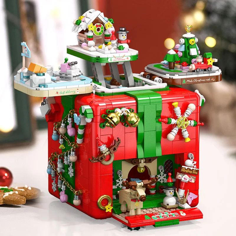 Ensemble de blocs de Construction de noël, plus de 1000 pièces, boîte ...