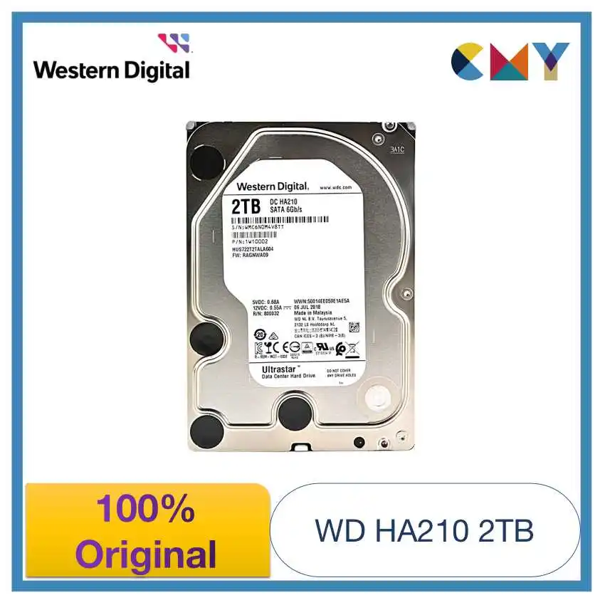 

100% Original Western Digital WD Ultrastar 2TB 3.5 HDD Enterprise Hard Drive SATA 7200 rpm HA210 HUS722T2TALA604