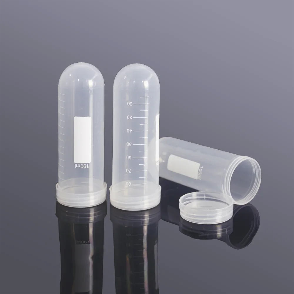Biosharp Centrifuge Tube Screw Round Bottom Plastic Test Tubes with Scale Lab Sample Analysis Bottle 10ml 15ml 50ml 100ml