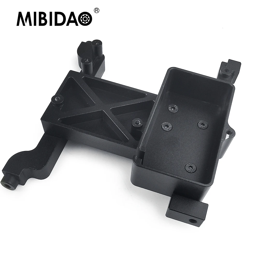 

MIBIDAO Aluminum Receiver Electronics Equipment Box for Axial SCX6 AXI05000 Jeep Wrangler AXI05001 Trail Honcho 1/6 RC Car Parts
