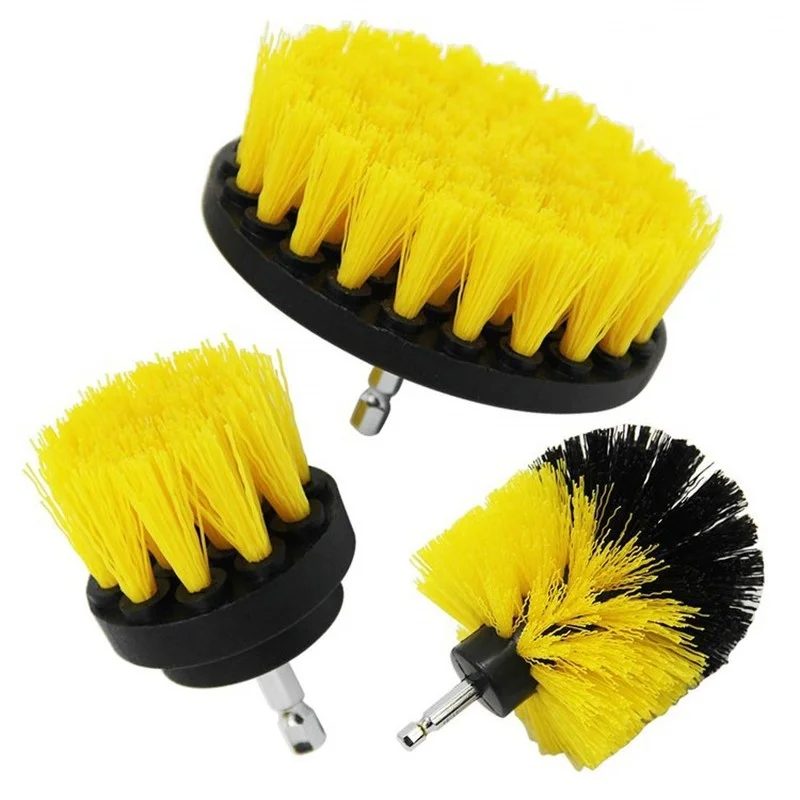 1pcs Electric Scrubber Brush Drill Brush Kit Plastic Round Cleaning
