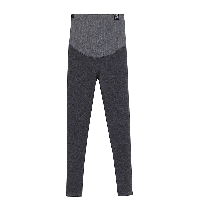 Autumn Winter Thick Plus Velvet Fleece Cotton Legging Maternity High Waist Support Pencil Pants for Pregnant Women Y2K Pregnancy
