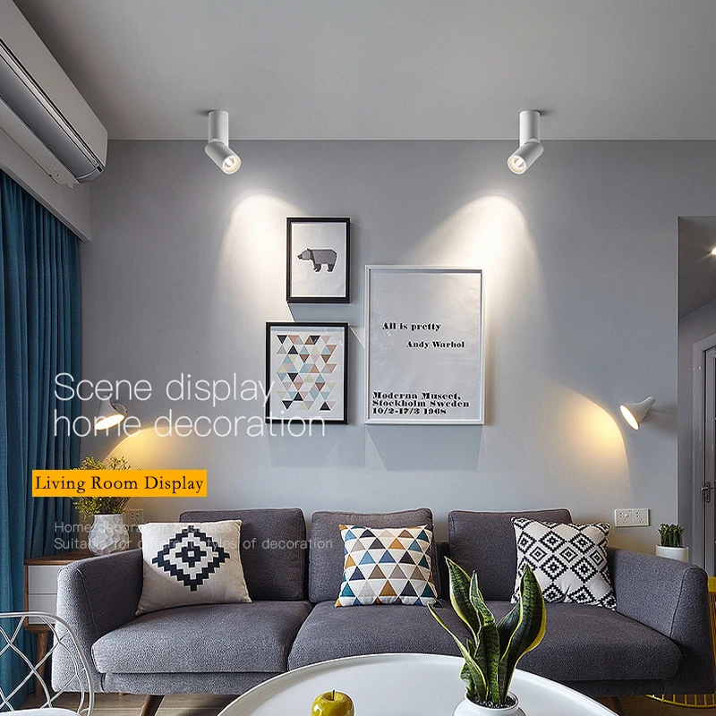 Led Spotlights Surface Mounted Led Downlight GU10 Foldable Living Room Light Fixture Aluminum Ceiling Lamp for Home Kitchen Lamp