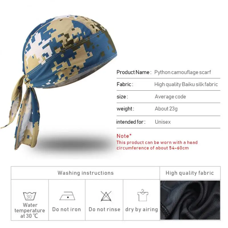Quick- Pirate Caps Cycling Fishing Camping Bandanas Headscarf Bicycle Riding Windproof Headwear Caps Riding Equipment