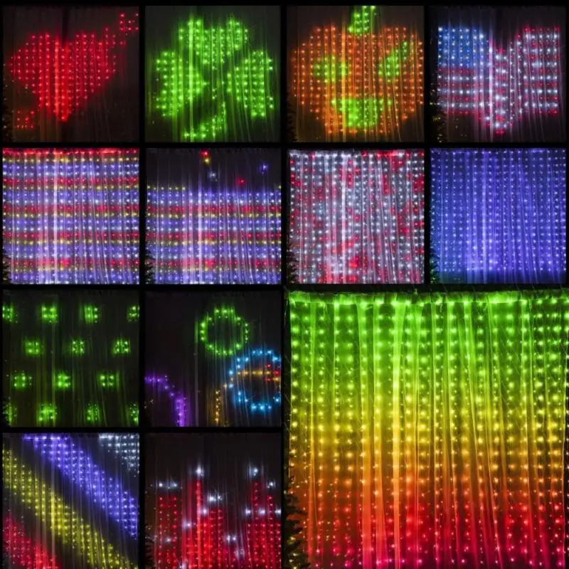 

Умная светодиодная гирлянда, дневная RGB Гирлянда, сказочное освещение, управление через приложение, свадебный фестиваль, фотография, Рождественское украшение