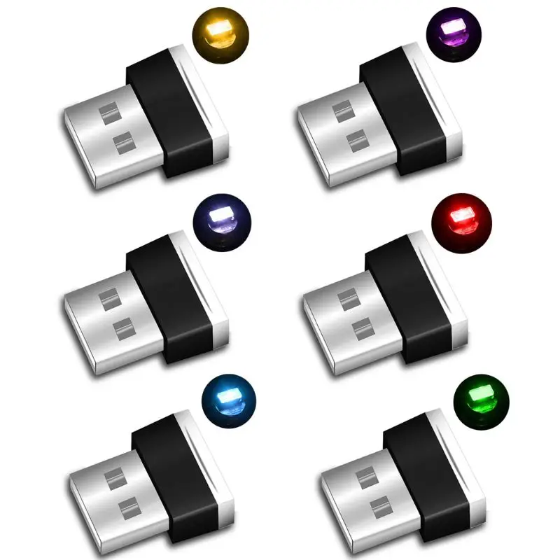 

2023 Новые USB светодиодные ночные огни для салона автомобиля, атмосферная лампа, автоматическое украшение, окружающее освещение