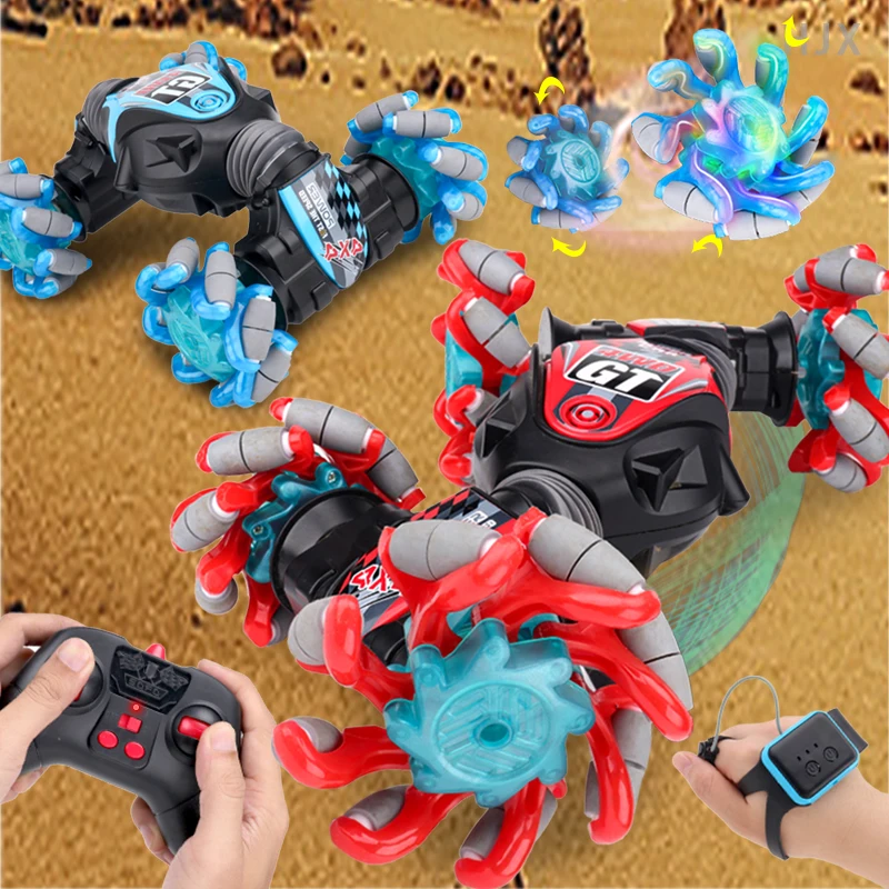 Drift Stunt Rc Cars Deformation Gesture Sensing Remote Dual Control Veicolo Climbing Trucks 4Wd Boys Toy For Kids Children Girls