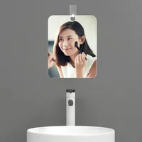 1pc Acrylic Mirror With Wall Suction Shower Mirror For Man Shaving Women Makeup Portable Travel Bathroom Accessories 2