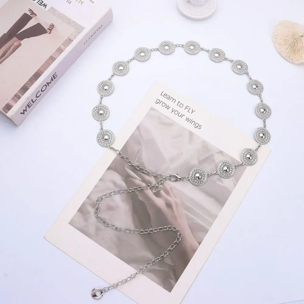 

Adjustable Chain Belt Fashion Gold/Silver Skinny Metal Waist Chain Belt Decorated Waist Belt for Women