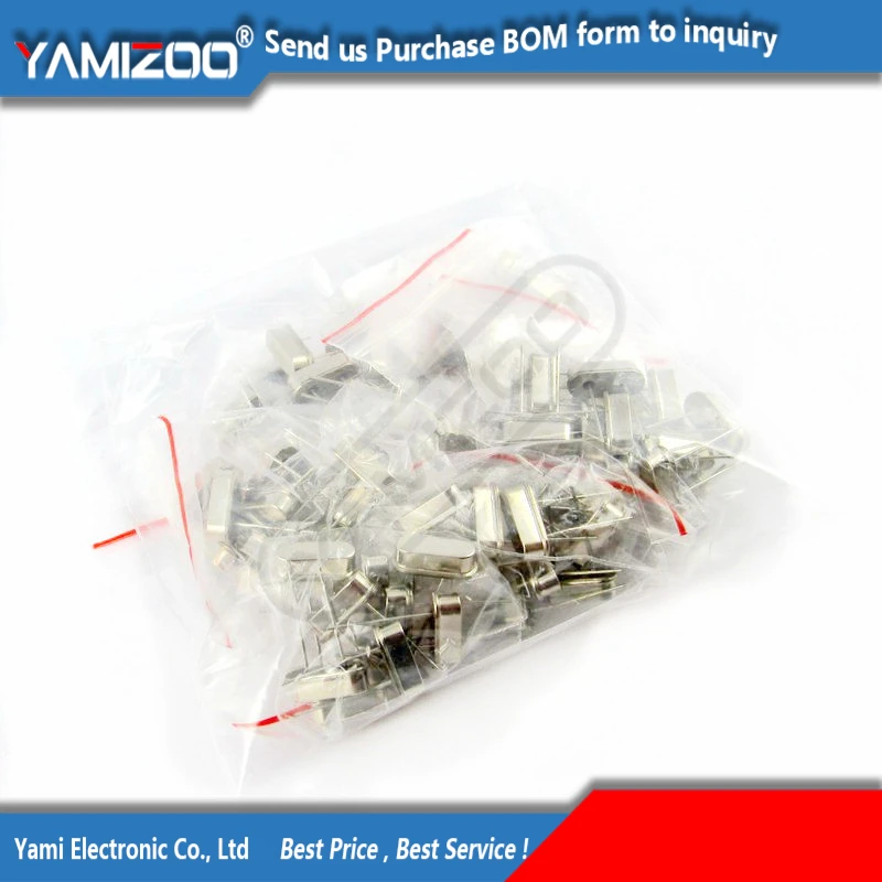 7 값 * 5pcs = 35pcs 32.768Khz 6Mhz 8Mhz 11.0592Mhz 12Mhz 16Mhz 20Mhz 수정 발진기 HC-49S 키트
