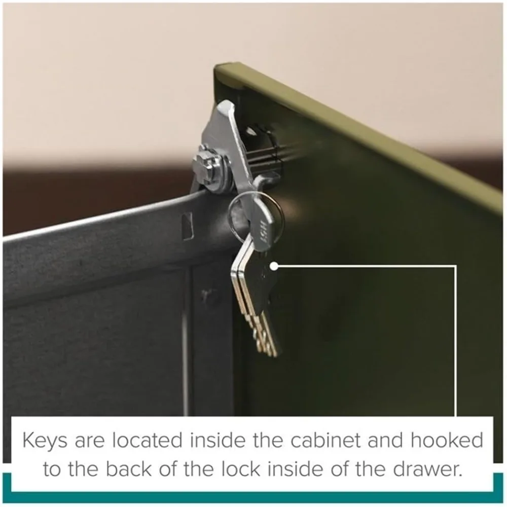 3 drawers 27.32" vertical turquoise metal filing cabinet lockable pre-assembled stationary letter size for home, office