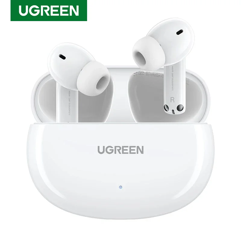 

UGREEN HiTune T6 ANC Wireless Headphone Bluetooth 5.3 TWS Earbuds Hi-Res LDAC Hybrid Active Noise Cancelling for iPhone 15 Pro