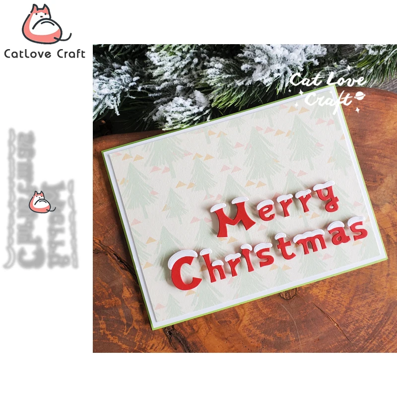Fustella Metallica Die Taglio Buon Natale – 94x41 Mm Per Scrapbooking E Biglietti