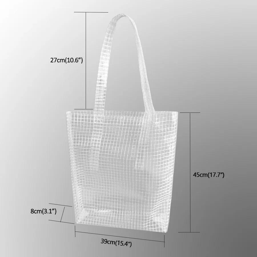 PVC Transparent Clear Bag, Summer Tote Pool Beach Bag Water-Resistant,  Shopping Market Bag Shoulder Bag Handbag Gift for Her - AliExpress