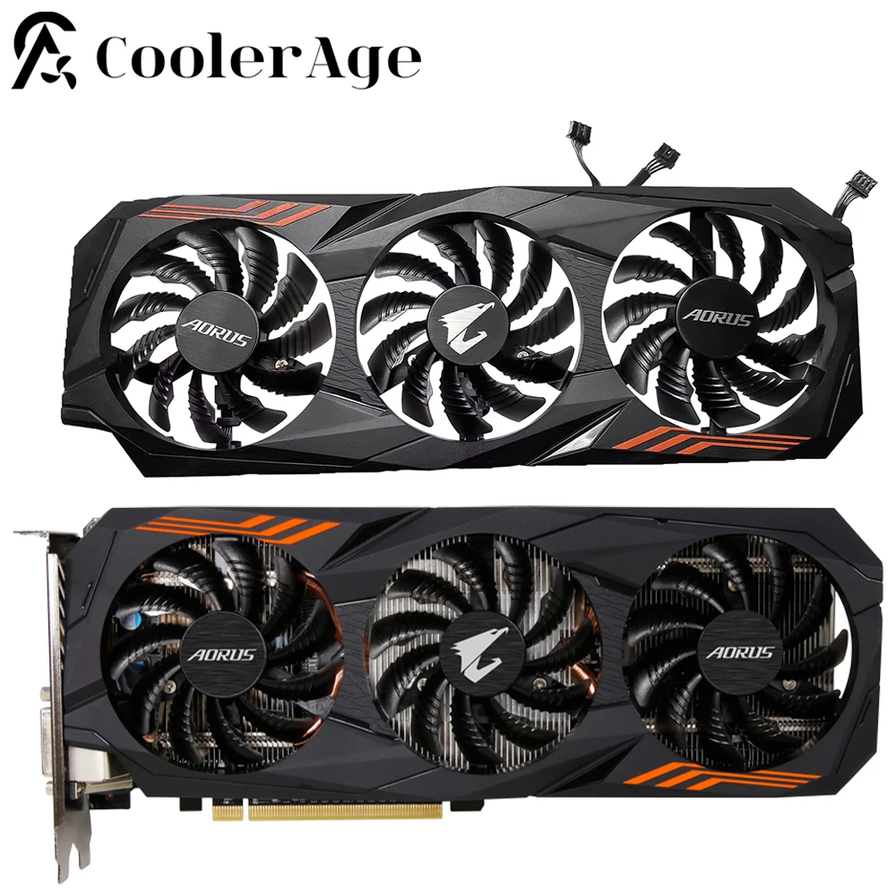 Placa Gráfica Ventilador de Refrigeração com Shell Placa de Vídeo Gigabyte Aorus Gtx1060 Gtx1070ti