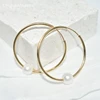 14K Gold Filled Hoop Earrings Natural Pearl Jewelry Gold Hoop Earrings Brincos Pendientes Oorbellen Boho Earrings Gold Jewelry 6
