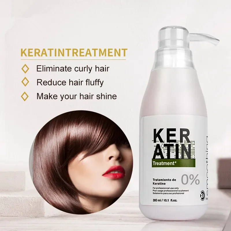 5%/8%/12% Brazilian Keratin Treatment Straightening Hair Formalin 1PCS 300ml Purifying Shampoo Smoothing Hair Care Set Products hair straight cream