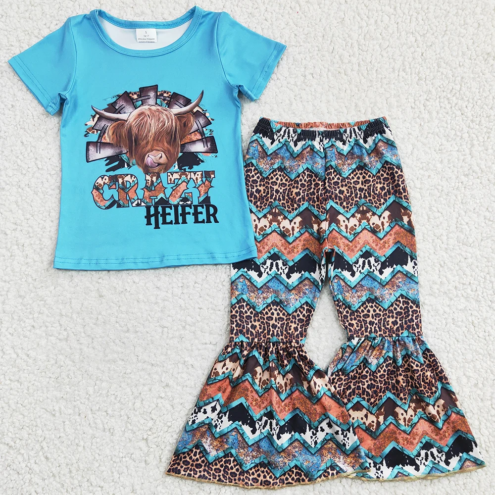 

Hot Sale Baby Girl Clothes Spring Summer Kids Designer Clothes Girls Boutique Outfits Fashion Toddler Girls Clothes Bell Pants