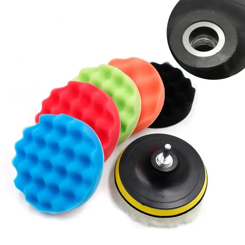 

Inch Car Polishing Kit Polish Pad Car Polish Buffing Pad Abrasive Disc Sponge Foam Pads Polisher For Headlight Refurbish