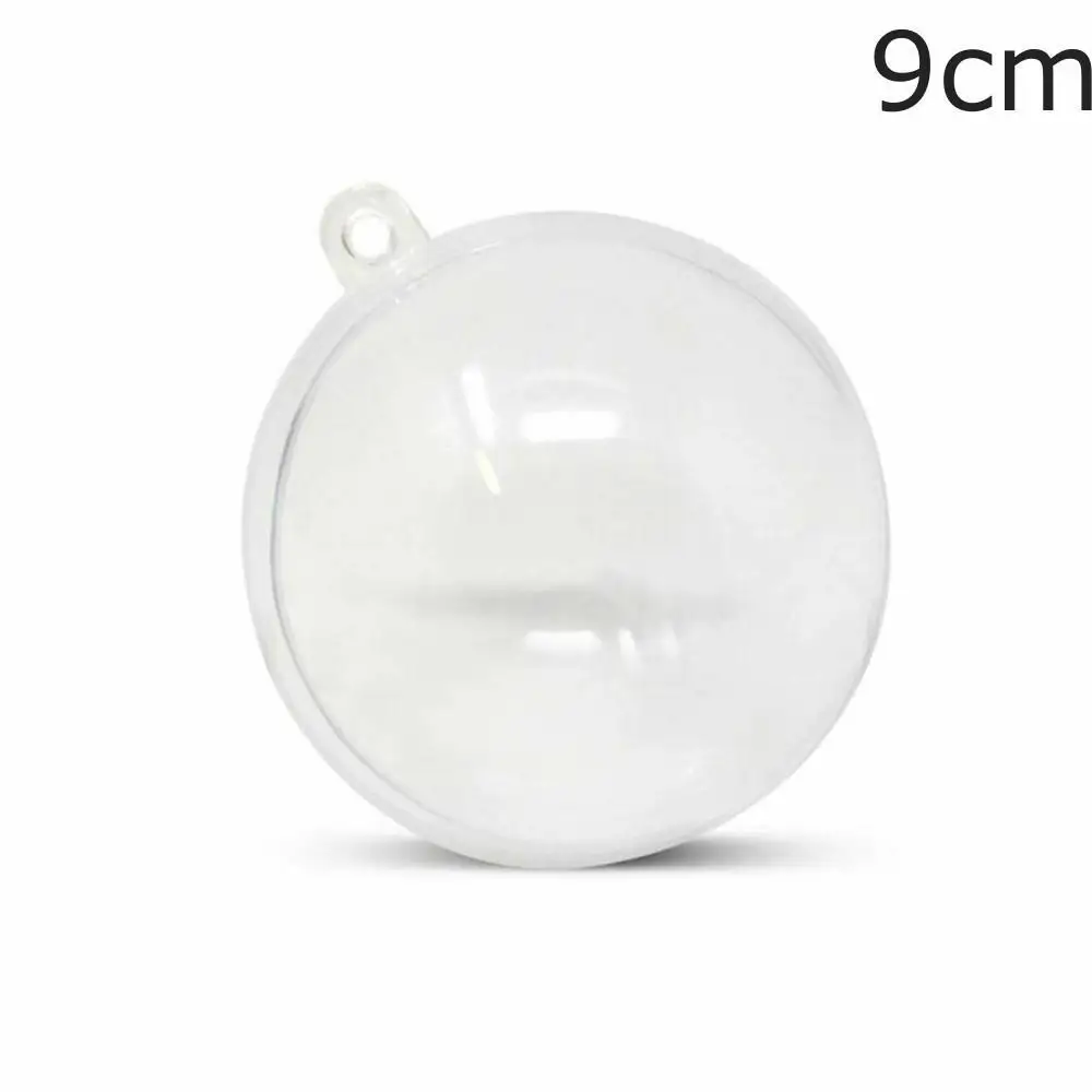 thumbnail image 1 of Bolas de Navidad transparentes, bolas de plástico rellenables para manualidades, decoración para el hogar, boda, jardín, árbol, caja de regalo para colgar en la fiesta, 1 of 5