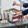 Electric Griddle, Non-Stick Flat Top Grill Commercial Electric Countertop Griddles Stainless Steel Adjustable Temperature Contro 3