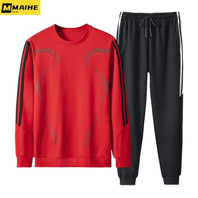 Autumn men's sportswear Fashion casual sweatshirt + trousers two-piece jogging sportswear men's outdoor breathable cycling wear
