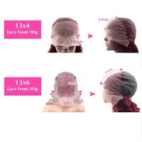 Perruque en cheveux humains 99J Bourgogne avec dentelle frontale HD 13x6, densité 250, cheveux brésiliens, 30 pouces, ondulés, colorés, pour femmes 6
