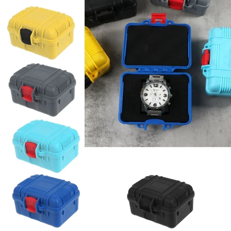 1 슬롯 충격 방지 시계 상자 방수 시계 플라스틱 시계 보관 상자 여행용 시계용..