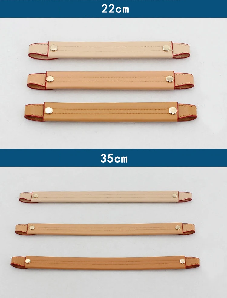 2Pcs/Lot Bag Handle Strap Short Bag Handles 22cm 35cm PU Leather Shoulder Bag Strap Handbag Replacement Belt Bag Accessories