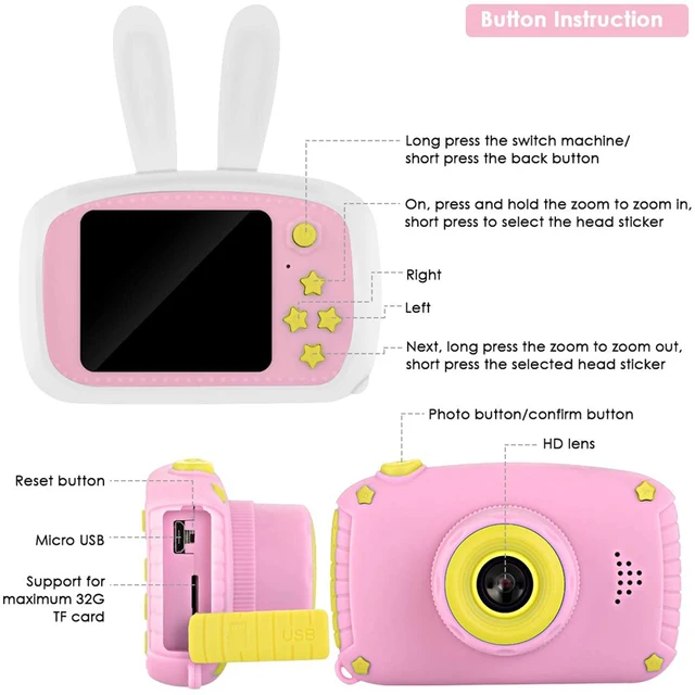 Cartoon Digital Camera Baby Toys Children Creative Educational Toy Photography Training Accessories Birthday Gifts Baby Products 2