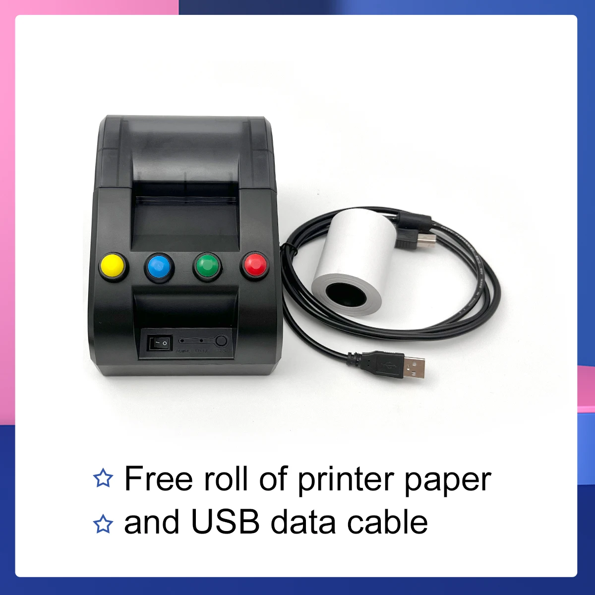 Ticket Dispenser Thermal Printer Paper Roll For Wireless Queue Call Management System Support Change Ticket Text Language wireless calling system
