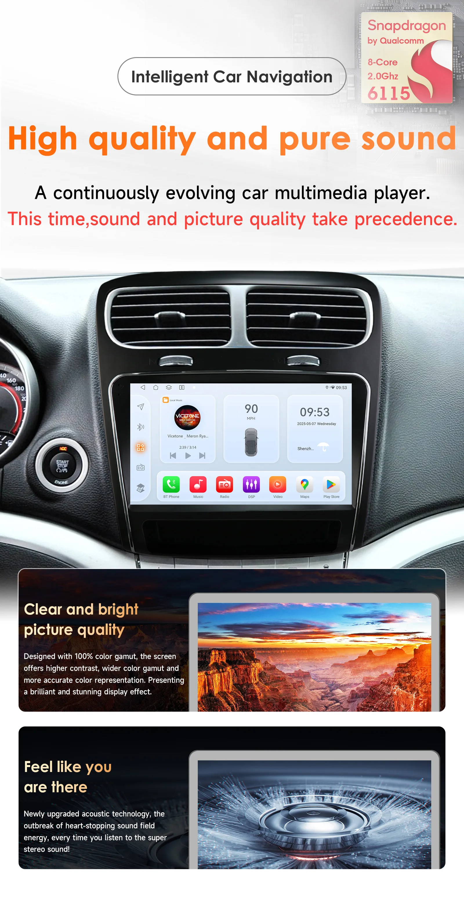 Kabelloses CarPlay Android Auto Autoradio für Dodge Journey 2011-2019 für FIAT Freemont 2012-2014 Auto-Multimedia-Player GPS DSP – Detail 2