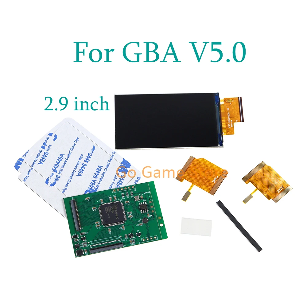 

1set For Nintendo GameBoy GBA V5.0 2.9 inch IPS Screen Kits Backlit Brighter Highlight LCD Display Screen