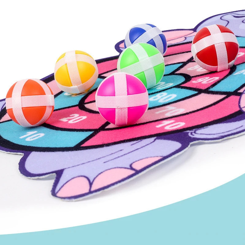 Animals Dart Board Games for Kids Montessori Target Sports Game Toys with 2 Sticky Balls Educational Games for Children Boy Girl