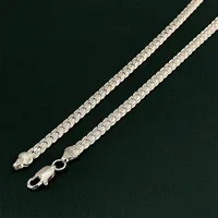 Ensemble de bijoux en argent Sterling 925, 2 pièces, chaîne latérale complète, collier, Bracelet, pour femmes et hommes, à la mode, cadeau de mariage 6