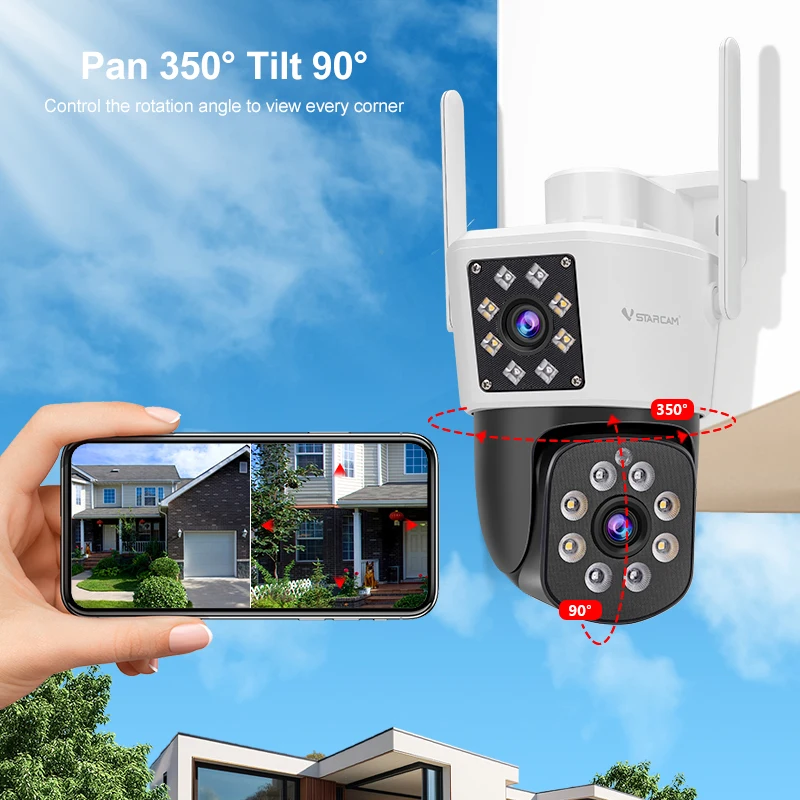 Vstarcam 4MP PTZ Wifi Camera with Dual Screen Outdoor Security