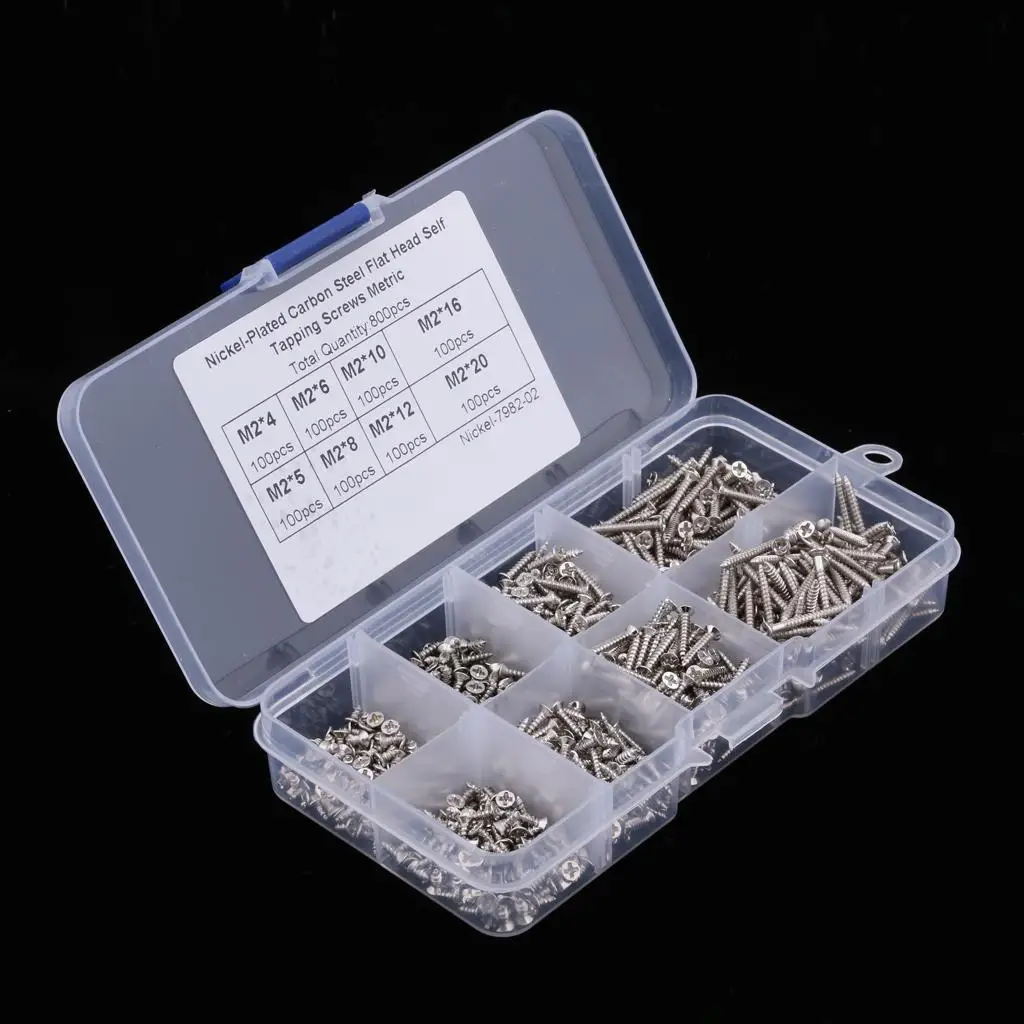 Flat Head Self-tapping Screws Assortment Kit Stainless Steel Screws Set for Wood Repair and Home Use Flat Head Self-tapping Screws Assortment Kit Stainless Steel Screws Set for Wood Repair and Home Use